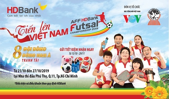 Hàng ngàn quà tặng dành cho khách hàng gửi tiết kiệm đồng hành cùng giải Futsal HDBank Đông Nam Á