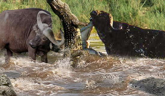 Video: Cá sấu đơn độc chiến đấu với 