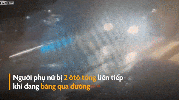 Sởn da gà cảnh cô gái bị 2 xe ô tô liên tiếp đâm vào người khi băng qua đường