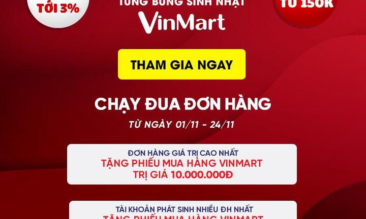 Vinmart & Vinmart + siêu khuyến mại mừng sinh nhật 5 tuổi 