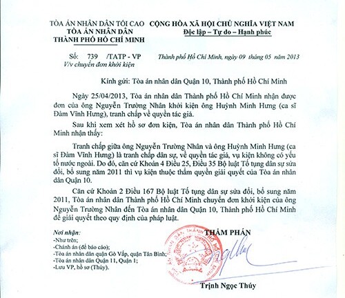 Nhạc sĩ kiện ca sĩ Đàm Vĩnh Hưng, đòi bồi thường 200 triệu đồng