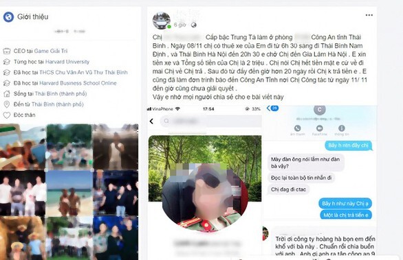 Vụ nữ trung tá công an bị tố 