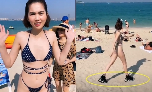 Ngọc Trinh thả dáng trong bộ bikini “tí hon” khiến dân tình “đỏ mặt”