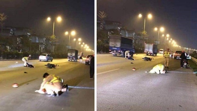 Thượng úy công an bị nam thanh niên đi xe máy tông trọng thương khi đang làm nhiệm vụ