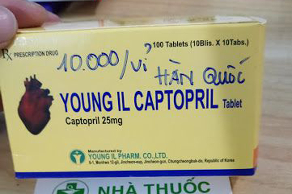 Cục Quản lý Dược yêu cầu thu hồi thuốc tim mạch Young II Captopril Tablet 