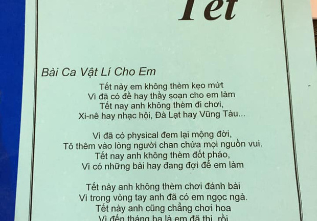 Thầy giáo Vật Lý có