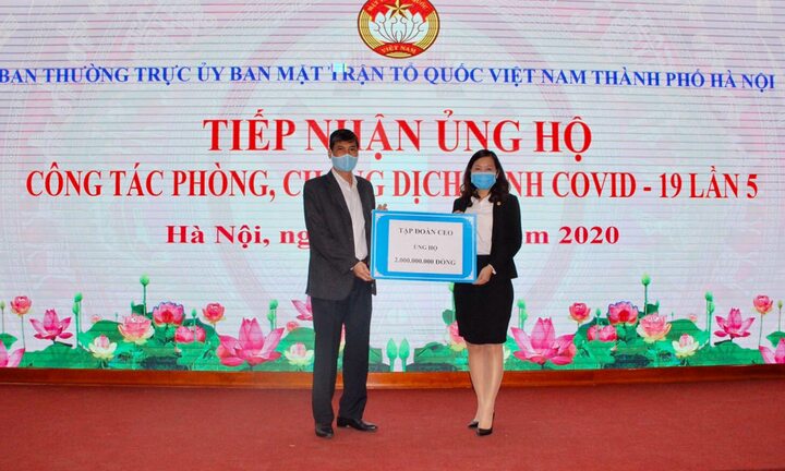 Tập đoàn CEO ủng hộ 2 tỷ đồng cùng TP. Hà Nội chống dịch Covid-19