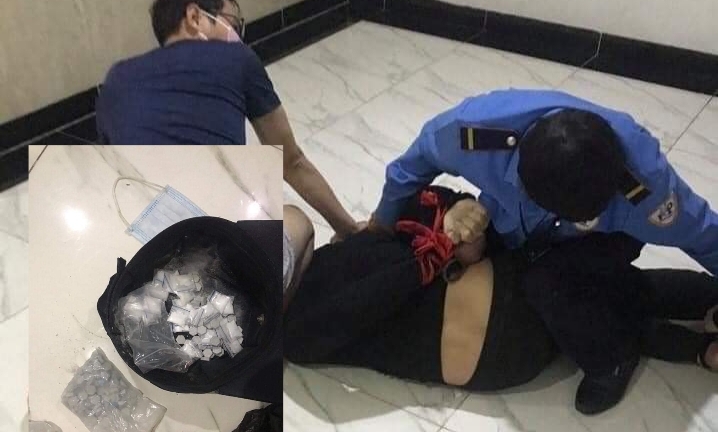 Cảnh sát hóa trang quật ngã thanh niên mang 32 túi ma túy tại chung cư