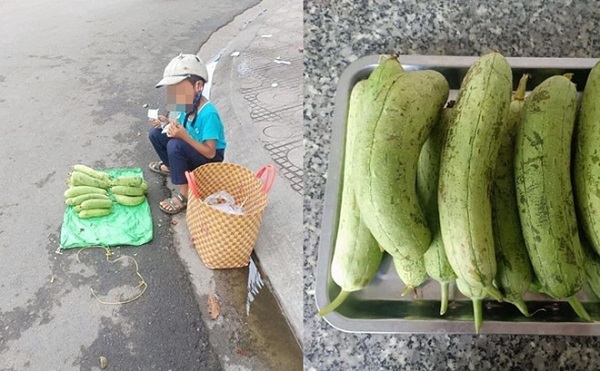 Cậu bé bán mướp bên đường và hành động đặc biệt của người phụ nữ lạ khiến ai cũng thấy ấm lòng