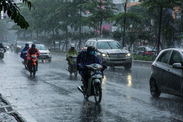 Từ ngày mai (1/8), Hà Nội và khu vực Bắc Bộ dự báo đón đợt mưa lớn kéo dài