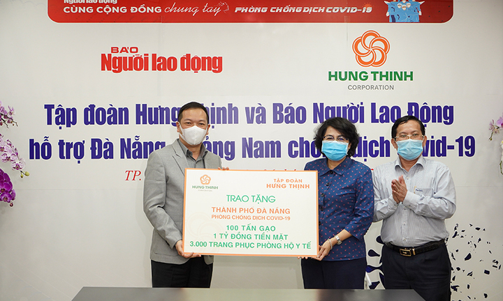 Tập đoàn Hưng Thịnh tiếp sức TP.Đà Nẵng và tỉnh Quảng Nam phòng chống dịch Covid-19 
