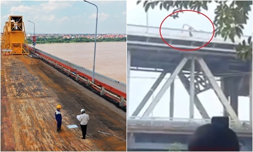 Ném sắt thép từ trên cầu Thăng Long xuống đường, nhóm công nhân bị buộc thôi việc