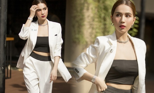 Sau Hương Giang tới Ngọc Trinh lên chức, có là phó tổng thì vẫn tranh thủ khoe vòng eo nức tiếng