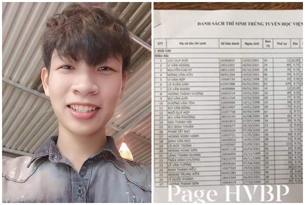 Nam sinh trốn mẹ đi làm công nhân, âm thầm ôn thi đạt 29,75 điểm có đỗ học viện Biên phòng không?