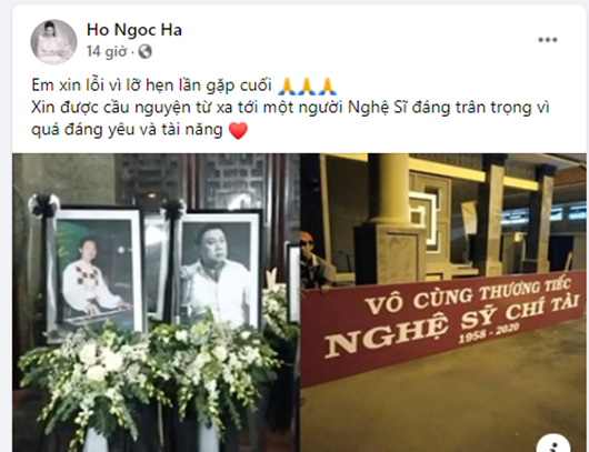 Tin tức giải trí mới nhất ngày 13/12: Hồ Ngọc Hà xin lỗi vì không thể dự tang lễ nghệ sĩ Chí Tài
