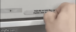 Xé dòng chữ sau ghế máy bay rồi quay clip 