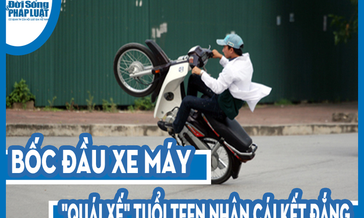 Video: Bốc đầu xe máy, 