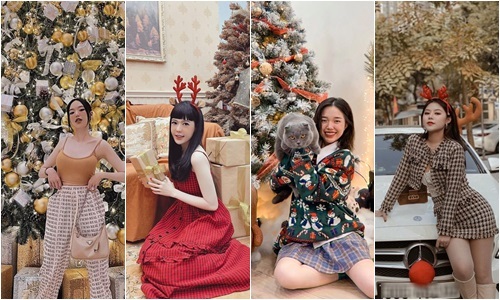 Hotgirl Việt đình đám khoe ảnh Giáng sinh đẹp lung linh, visual nào cũng 