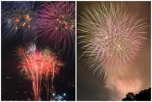 Mãn nhãn màn pháo hoa rực sáng trên bầu trời Hà Nội chào đón năm mới Tân Sửu 2021