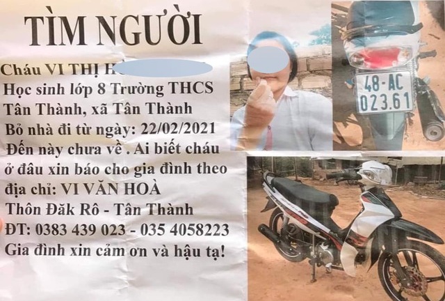 Vụ nữ sinh 14 tuổi mất liên lạc hơn nửa tháng: Cuộc gọi có nội dung lạ