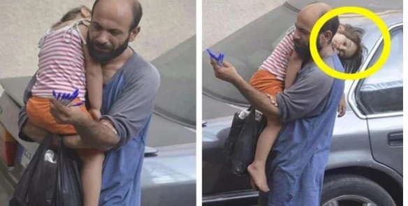 Bố bế con gái nhỏ đi bán bút bi dạo đổi đời ngoạn mục, tất cả nhờ một bức ảnh chụp lén