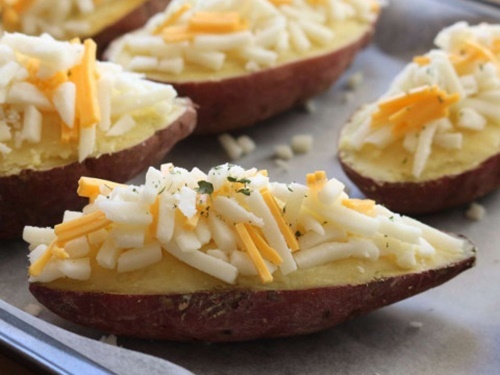 Khoai lang nướng phô mai ngon miệng, đảm bảo ăn xong vẫn thòm thèm