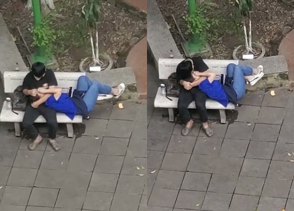 Cặp đôi sinh viên thản nhiên ôm hôn, nằm lên đùi nơi công cộng khiến nhiều người phẫn nộ