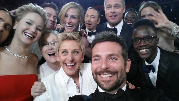 Bức ảnh “tự sướng” Oscar 2014 phá vỡ kỷ lục trên Twitter
