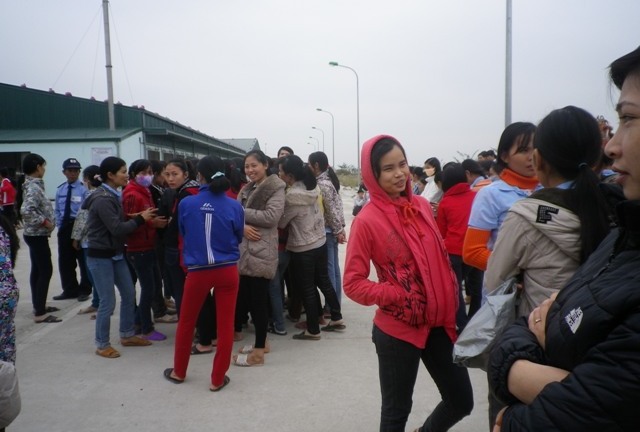 Công nhân đình công vì không được đóng bảo hiểm, thức ăn có đỉa