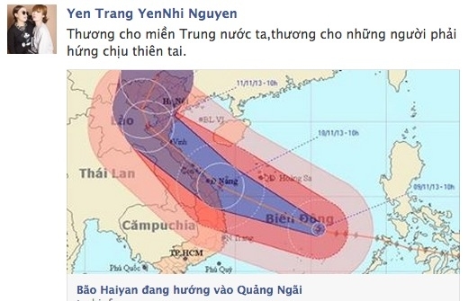 Facebook: Sao Việt chia sẻ nỗi xót xa thương miền Trung