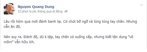 Facebook Sao 24h : Đạo diễn Quang Dũng ăn