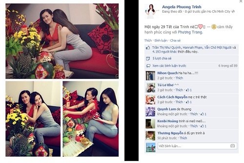 Facebook sao 24h: Angela Phương Trinh giúp mẹ bày mâm ngũ quả