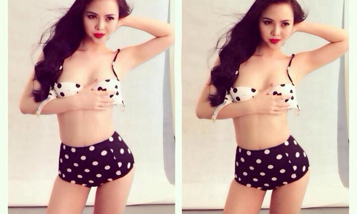 Facebook sao: Hồ Ngọc Hà, Trà Giang khoe vòng 1 sexy