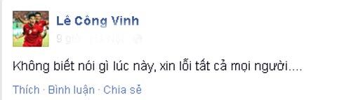 Thủy Tiên nghẹn nghào khi Công Vinh bật khóc sau trận thua