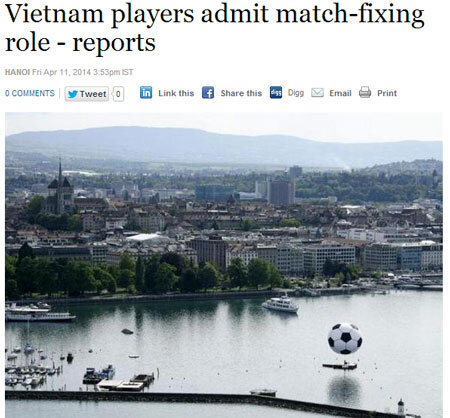 Báo chí thế giới rầm rộ đưa tin về vụ bán độ của V.Ninh Bình