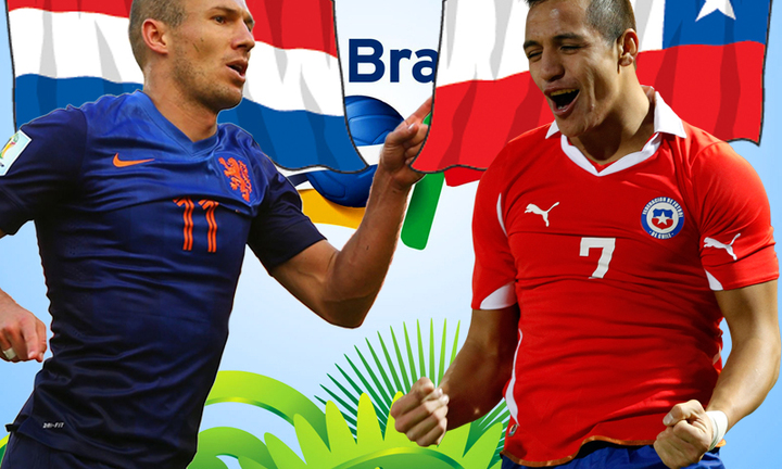 World Cup 2014: Dự đoán kết quả trận Hà Lan đấu với Chile