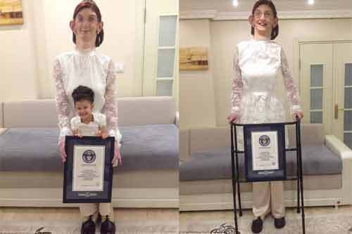 Thiếu nữ lập kỷ lục Guinness với chiều cao 2,13 m