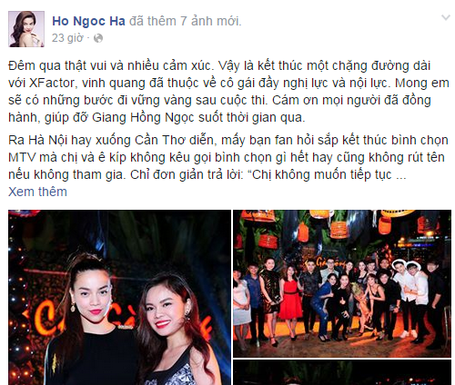 Hồ Ngọc Hà viết “Tâm thư” khi để “tuột” giải MTV EMA 2014
