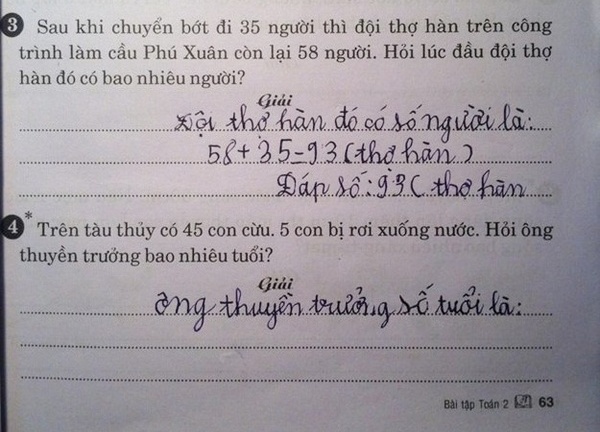 Cộng đồng mạng tranh cãi gay gắt đáp án đề toán lớp 2