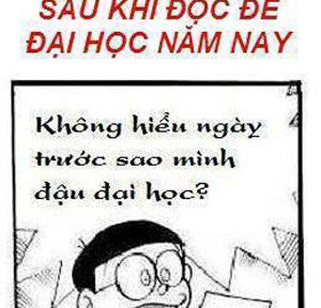 Hài hước ảnh chế đề thi đại học có 1-0-2