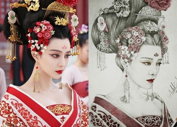 Lộ diện chàng điển trai vẽ Võ Tắc Thiên y như thật