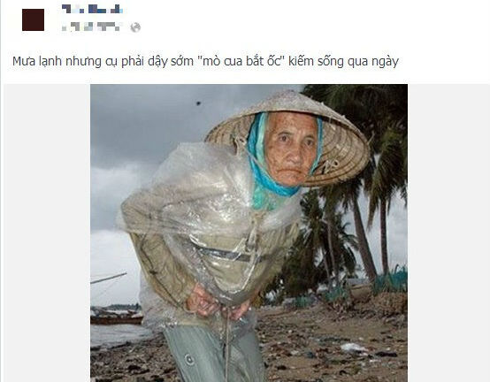 Cụ già gần 80 tuổi mò cua kiếm sống trong trời đêm rét buốt