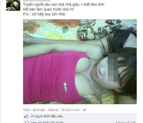 Cô gái đăng ảnh