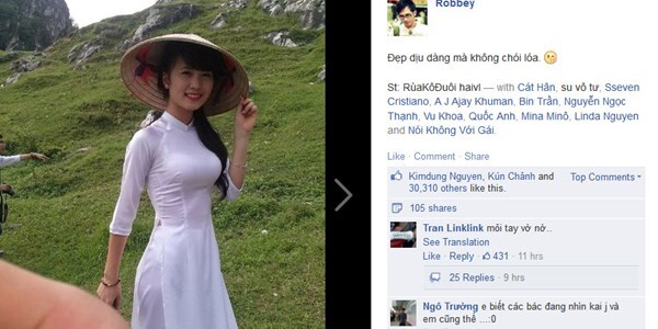 Phát sốt với bức hình thiếu nữ xinh đẹp, dịu dàng trong tà áo dài