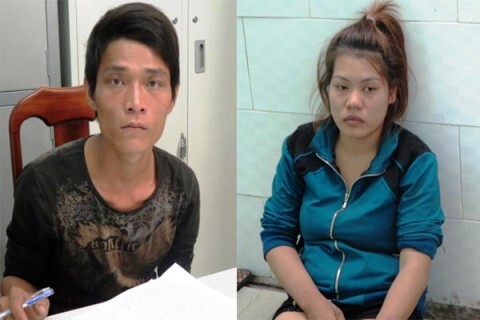  Chồng chở vợ đi cướp giật