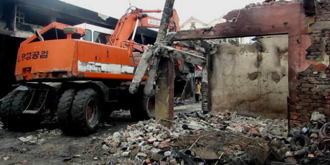 Khởi công xây dựng lại chợ Ba Đồn bị cháy