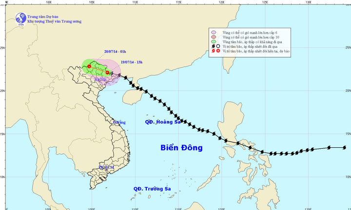 Tin bão mới nhất: Bão số 2- Thần Sấm suy yếu, miền Bắc mưa dông  