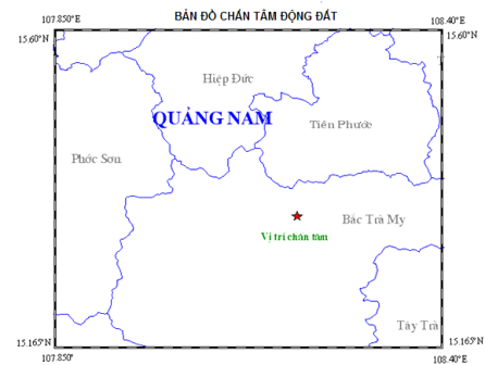 Lại động đất 2,7 độ richter ở thủy điện Sông Tranh 2