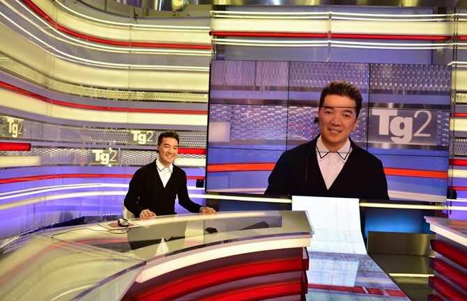 Mr Đàm và Ngọc Thanh Tâm thử làm MC trên truyền hình quốc gia Italy