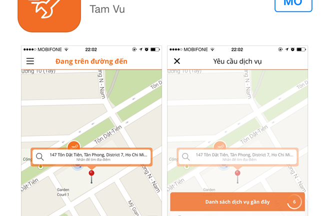 Ứng dụng gọi giúp việc nhà đầu tiên tại Việt Nam